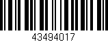 Código de barras (EAN, GTIN, SKU, ISBN): '43494017'
