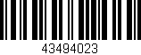 Código de barras (EAN, GTIN, SKU, ISBN): '43494023'