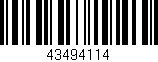 Código de barras (EAN, GTIN, SKU, ISBN): '43494114'