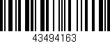 Código de barras (EAN, GTIN, SKU, ISBN): '43494163'