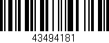 Código de barras (EAN, GTIN, SKU, ISBN): '43494181'