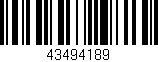 Código de barras (EAN, GTIN, SKU, ISBN): '43494189'