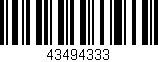 Código de barras (EAN, GTIN, SKU, ISBN): '43494333'