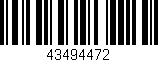Código de barras (EAN, GTIN, SKU, ISBN): '43494472'