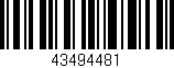 Código de barras (EAN, GTIN, SKU, ISBN): '43494481'