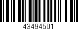 Código de barras (EAN, GTIN, SKU, ISBN): '43494501'
