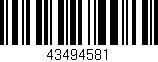 Código de barras (EAN, GTIN, SKU, ISBN): '43494581'