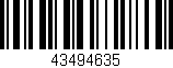 Código de barras (EAN, GTIN, SKU, ISBN): '43494635'