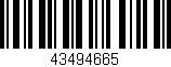 Código de barras (EAN, GTIN, SKU, ISBN): '43494665'
