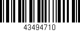 Código de barras (EAN, GTIN, SKU, ISBN): '43494710'