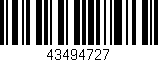 Código de barras (EAN, GTIN, SKU, ISBN): '43494727'