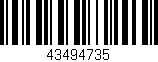 Código de barras (EAN, GTIN, SKU, ISBN): '43494735'