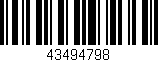 Código de barras (EAN, GTIN, SKU, ISBN): '43494798'
