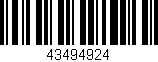 Código de barras (EAN, GTIN, SKU, ISBN): '43494924'