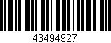 Código de barras (EAN, GTIN, SKU, ISBN): '43494927'