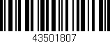 Código de barras (EAN, GTIN, SKU, ISBN): '43501807'