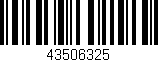 Código de barras (EAN, GTIN, SKU, ISBN): '43506325'