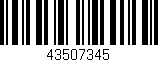 Código de barras (EAN, GTIN, SKU, ISBN): '43507345'