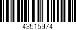 Código de barras (EAN, GTIN, SKU, ISBN): '43515974'
