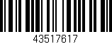 Código de barras (EAN, GTIN, SKU, ISBN): '43517617'