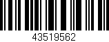 Código de barras (EAN, GTIN, SKU, ISBN): '43519562'