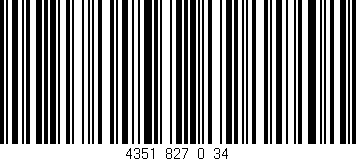 Código de barras (EAN, GTIN, SKU, ISBN): '4351_827_0_34'