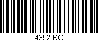 Código de barras (EAN, GTIN, SKU, ISBN): '4352-BC'
