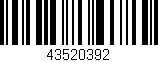 Código de barras (EAN, GTIN, SKU, ISBN): '43520392'