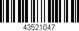Código de barras (EAN, GTIN, SKU, ISBN): '43521047'