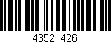 Código de barras (EAN, GTIN, SKU, ISBN): '43521426'