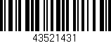 Código de barras (EAN, GTIN, SKU, ISBN): '43521431'