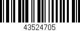 Código de barras (EAN, GTIN, SKU, ISBN): '43524705'