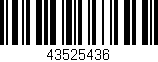 Código de barras (EAN, GTIN, SKU, ISBN): '43525436'