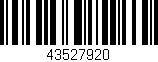 Código de barras (EAN, GTIN, SKU, ISBN): '43527920'