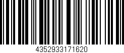 Código de barras (EAN, GTIN, SKU, ISBN): '4352933171620'
