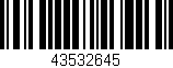 Código de barras (EAN, GTIN, SKU, ISBN): '43532645'