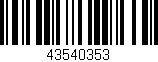 Código de barras (EAN, GTIN, SKU, ISBN): '43540353'