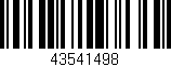 Código de barras (EAN, GTIN, SKU, ISBN): '43541498'