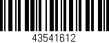 Código de barras (EAN, GTIN, SKU, ISBN): '43541612'