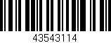 Código de barras (EAN, GTIN, SKU, ISBN): '43543114'