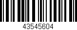 Código de barras (EAN, GTIN, SKU, ISBN): '43545604'