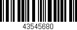 Código de barras (EAN, GTIN, SKU, ISBN): '43545680'