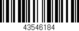 Código de barras (EAN, GTIN, SKU, ISBN): '43546184'