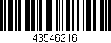 Código de barras (EAN, GTIN, SKU, ISBN): '43546216'