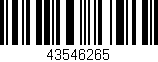 Código de barras (EAN, GTIN, SKU, ISBN): '43546265'