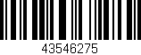 Código de barras (EAN, GTIN, SKU, ISBN): '43546275'