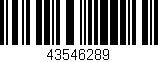 Código de barras (EAN, GTIN, SKU, ISBN): '43546289'