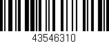 Código de barras (EAN, GTIN, SKU, ISBN): '43546310'