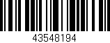 Código de barras (EAN, GTIN, SKU, ISBN): '43548194'