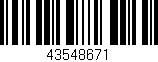 Código de barras (EAN, GTIN, SKU, ISBN): '43548671'